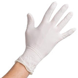 Lakesstory Extra Large Powdered Disposable Latex Gloves for Foodservice Extra Large Size Pack of 100 (White)