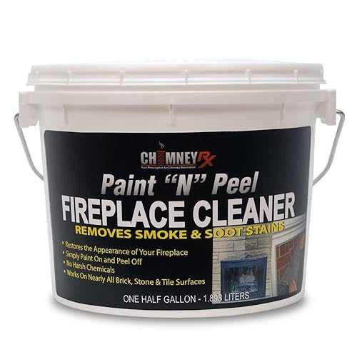 CHIMNEYRX 300467 Paint N Peel Fireplace Cleaner - Removes Smoke & Soot Stains from Brick, Tile, & Stone Surfaces Around Fireplace Fronts & Hearths