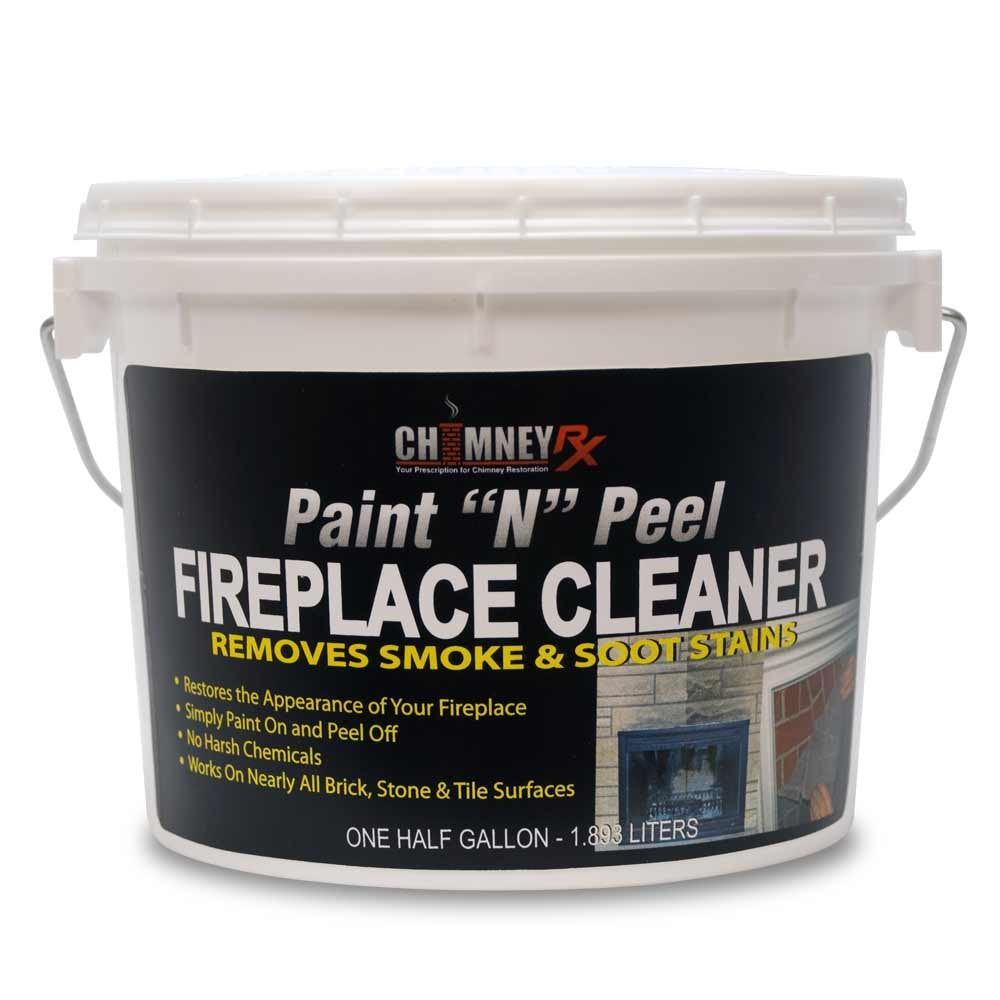 CHIMNEYRX 300467 Paint N Peel Fireplace Cleaner - Removes Smoke & Soot Stains from Brick, Tile, & Stone Surfaces Around Fireplace Fronts & Hearths