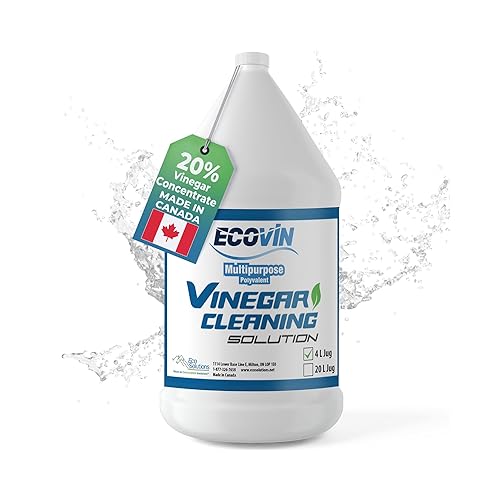 Eco Solutions Vinegar Cleaning Solution - all purpose household cleaner, 20% concentrated vinegar - 4 Litre Jug (1.06 gallons)