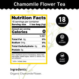 Buddha Teas - Organic Chamomile Flower Tea - Herbal Tea - For Health & Wellbeing - With Antioxidants & Minerals - Clean Ingredients - Caffeine Free