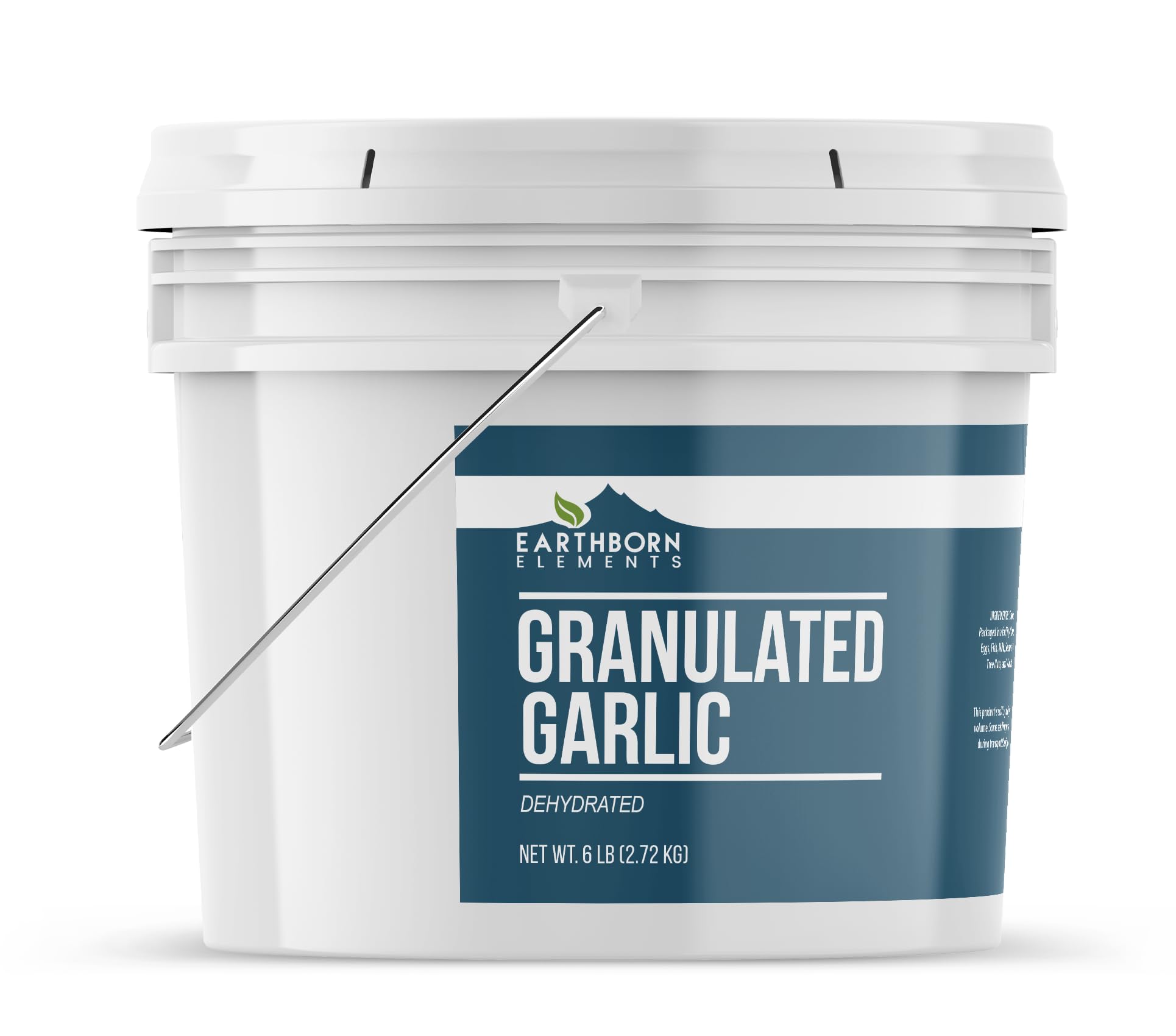 Earthborn Elements Granulated Garlic 1 Gallon Bucket, Dehydrated Garlic, Kitchen Staple (96 Ounce)