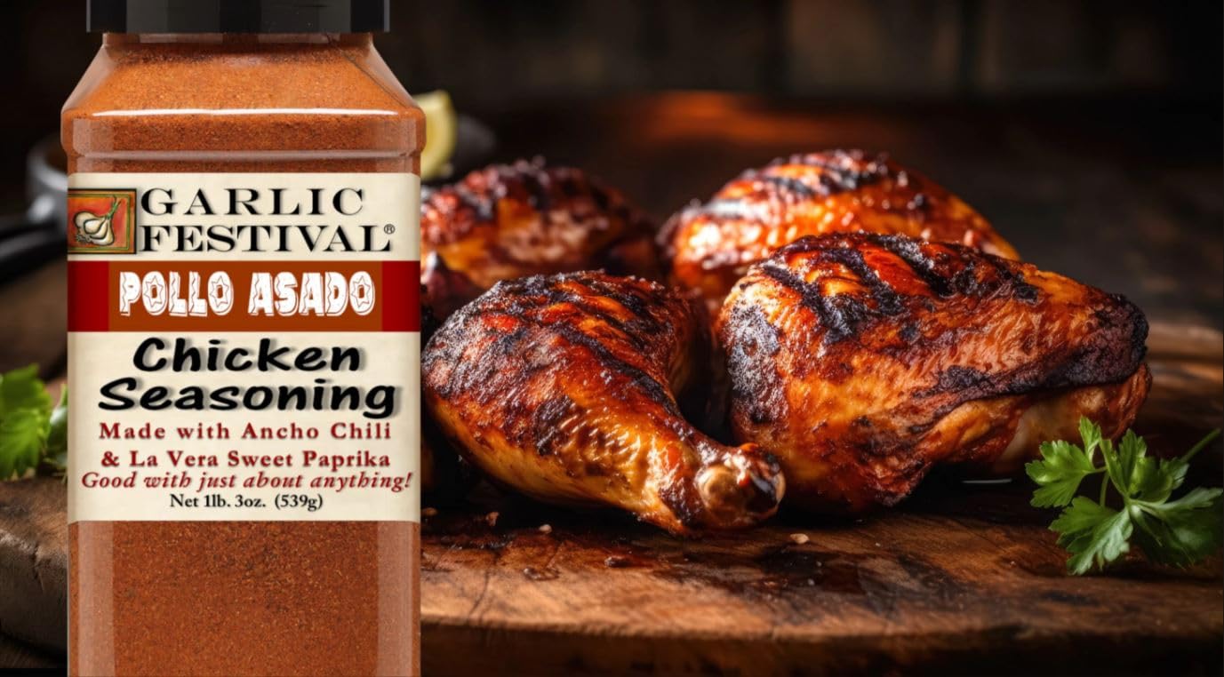 Garlic Festival Pollo Asado Seasoning Grande Net Wt. 1 lb. 3 oz.