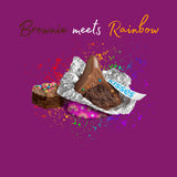 Candykrave Hershey'ss Rainbow Brownie Kisses Milk Chocolate candy - (1LB 90 pcs) - Bulk chocolate Silver Foil Candy variety pack - Delicious Treats