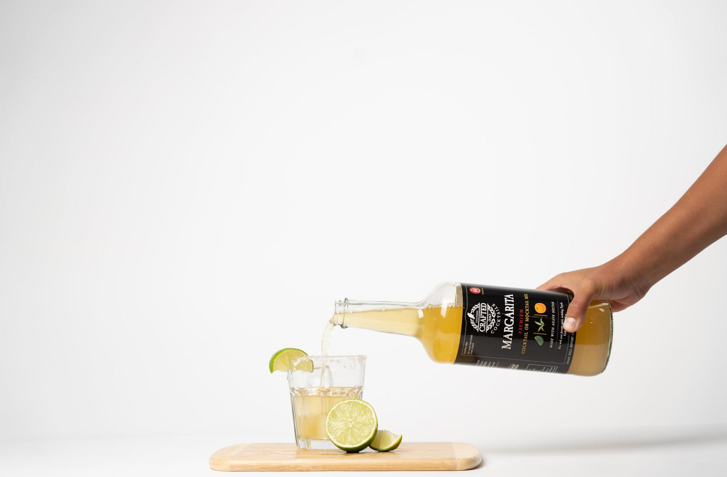 Crafted Cocktails Margarita Mix | 2 Pack (32 Fl Oz Each) | Low Calorie (60 Calories/Serving) | Premium Cocktail & Mocktail Mixer | Clean Ingredients