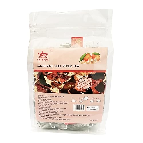 cn herb 200g/50 Packets of Tangerine Peel Pu 'er Tea Bag with Triangular Bag.7.05OZ