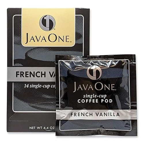 Java One 70400 Coffee Pods, French Vanilla, Single Cup, 14/Box