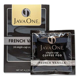 Java One 70400 Coffee Pods, French Vanilla, Single Cup, 14/Box