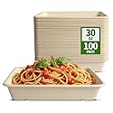 AICHEF 100 Pack 30 oz Large Paper Bowls for Salad, Pasta, Nacho, Burrito, Microwavable Wide Deep Disposable Bowls for Potato, Taco Bar Party Catering