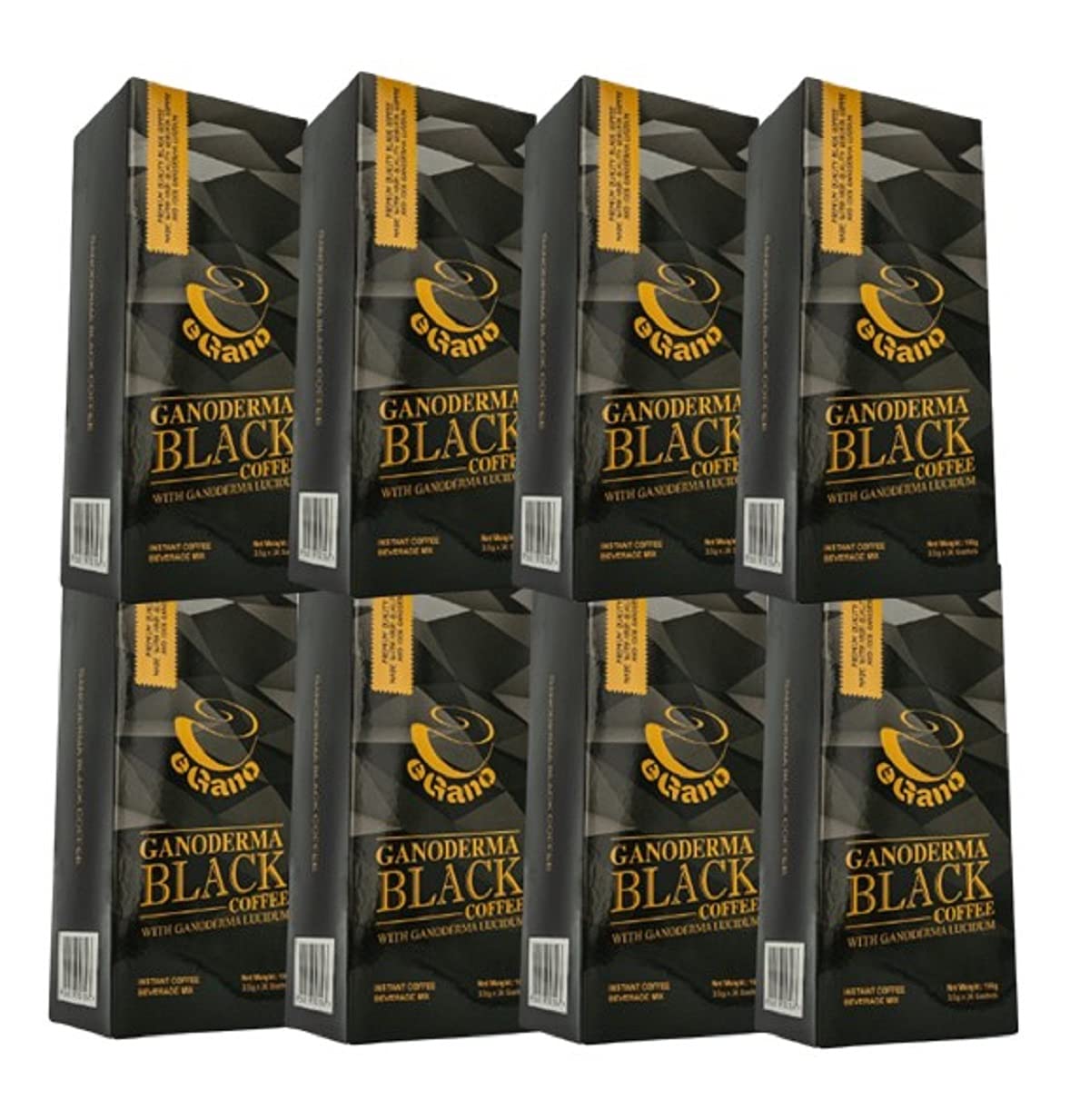 8 Boxes eGano Premium Ganoderma Black Coffee Café Noir Instant Coffee With Ganoderma Lucidum Extract (3.5g x 30 Sachets/Box)