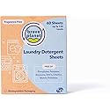 Brave Planet Laundry Cleaning Sheets | Fragrance-Free, Eco-Friendly, Hypoallergenic | Powerful Stain & Odor Remover, Cruelty-Free, Vegan, Zero-Waste
