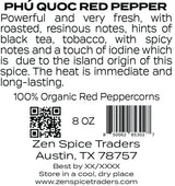 Organic Phú Qu?c Red Peppercorns - Vietnam 8oz