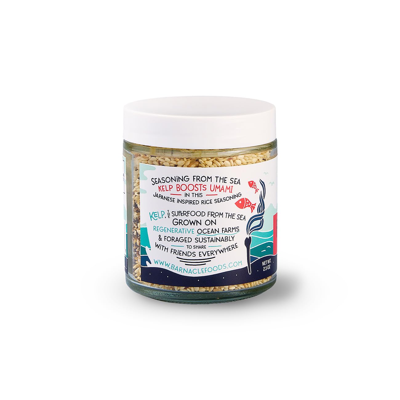 Barnacle Foods Furikake Kelp Seasoning | 2.5 oz. | Japanese Inspired Rice Seasoning | Seaweed Seasoning for Rice, Seafood, Meats, Salads & Popcorn |