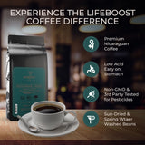 Lifeboost Highlander Grogg Whole Bean Coffee - Non-GMO Low Acid Single Origin Flavored Coffee Beans - Third Party Tested For Mycotoxins & Pesticides