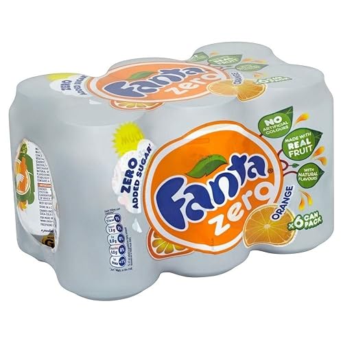 Fanta Orange Zero Added Sugar (6x330ml) - Pack of 2
