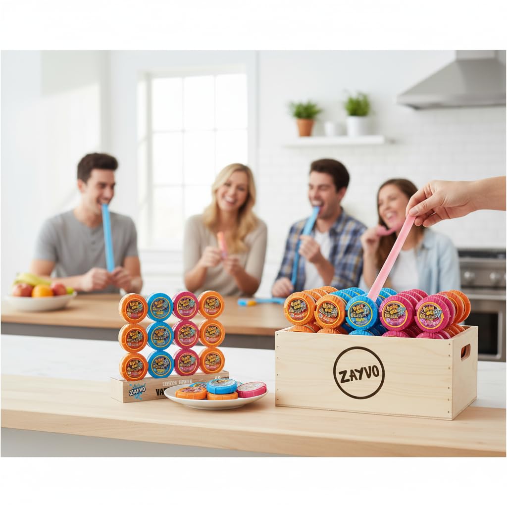 Hubb@ -Bubb@ Bubble Tape Gum - 2 oz., 12 Pack, Chewy Fruity Gum, Individually Wrapped, Long-Lasting, Fun Snack for Kids, Lunch, Travel & On-the-Go