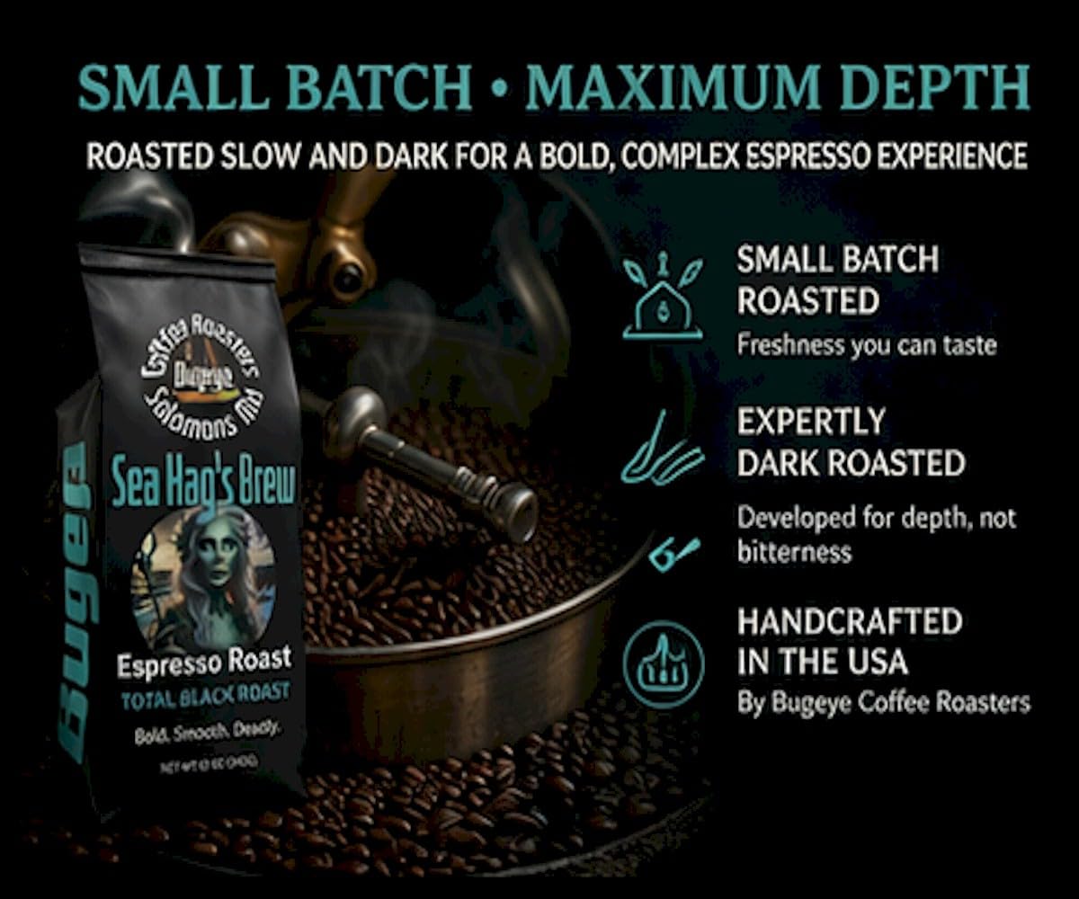 Sea Hag's Espresso Bold Black Roast (Whole Bean)