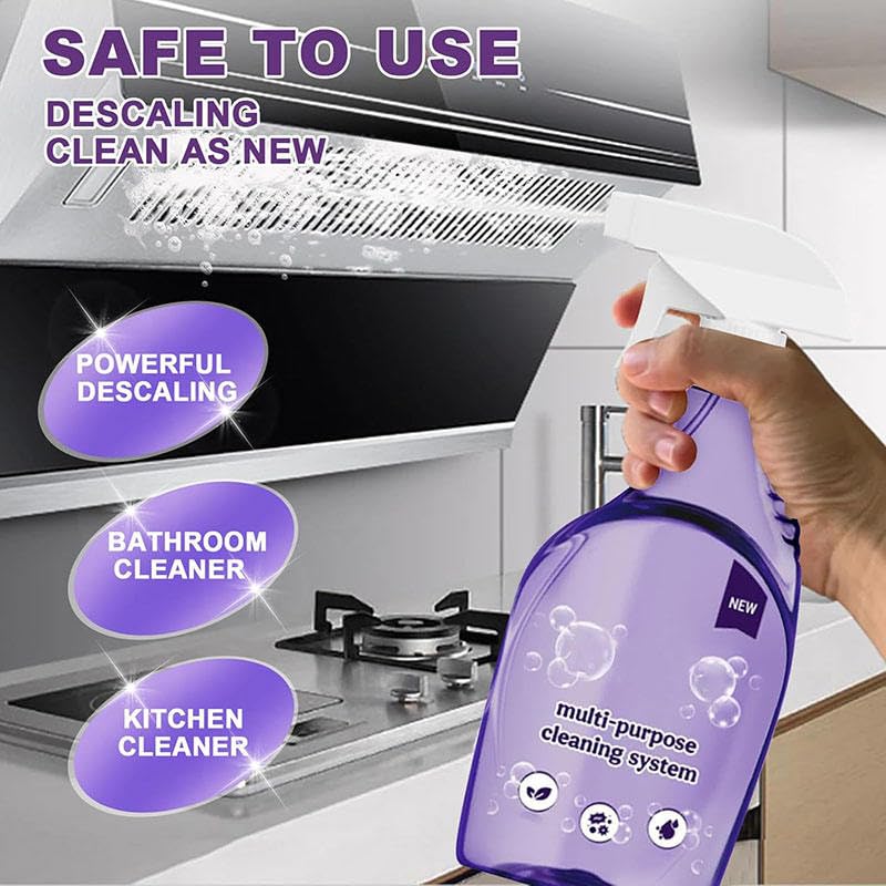 BEEKEVOR Multi-Purpose Cleaning System with Spray Bottle and Concentrated Tablets, All-Purpose Cleaner for Kitchen, Bathroom, Oven, Grill