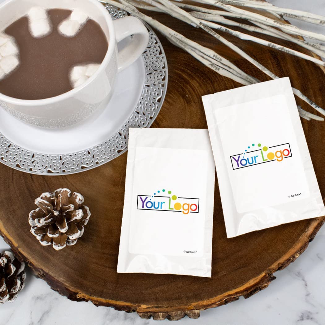 12ct Corporate Logo Hot Chocolate Packets Office Holiday Party Favors Bulk Promotional Product