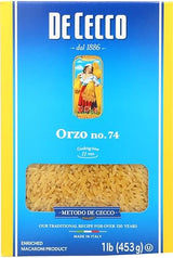DeCecco Pasta, Riso, 16-Ounce Boxes (Pack of 20)