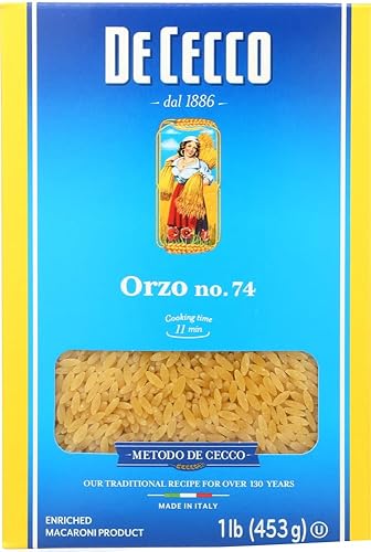 DeCecco Pasta, Riso, 16-Ounce Boxes (Pack of 20)