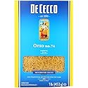 DeCecco Pasta, Riso, 16-Ounce Boxes (Pack of 20)