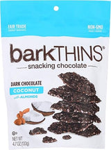 barkTHINS - Snacking Chocolates Dark Chocolate Toasted Coconut with Almonds - 4.7 oz (pack of 2)