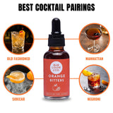 Bab Louie & Co. Non-Alcoholic Bitters Set - Cherry, Orange, Aromatic Bitters for Cocktails, Mocktails, Whiskey - 30ml/ 1 Fl. Oz Each, Non-Alcoholic