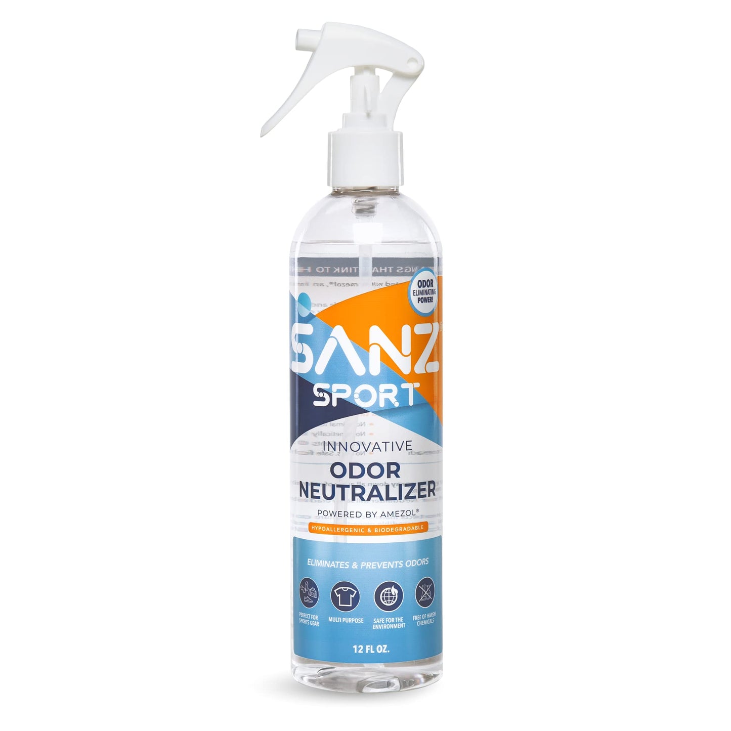 SANZ Odor Neutralizer - Multipurpose Odor Eliminator, Safe Ingredients, Biodegradable, Money Back Guarantee, 12 oz