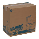 Georgia-Pacific GP Brawny Professional D400 Disposable Cleaning Towel, 1/4-Fold, White, 20023