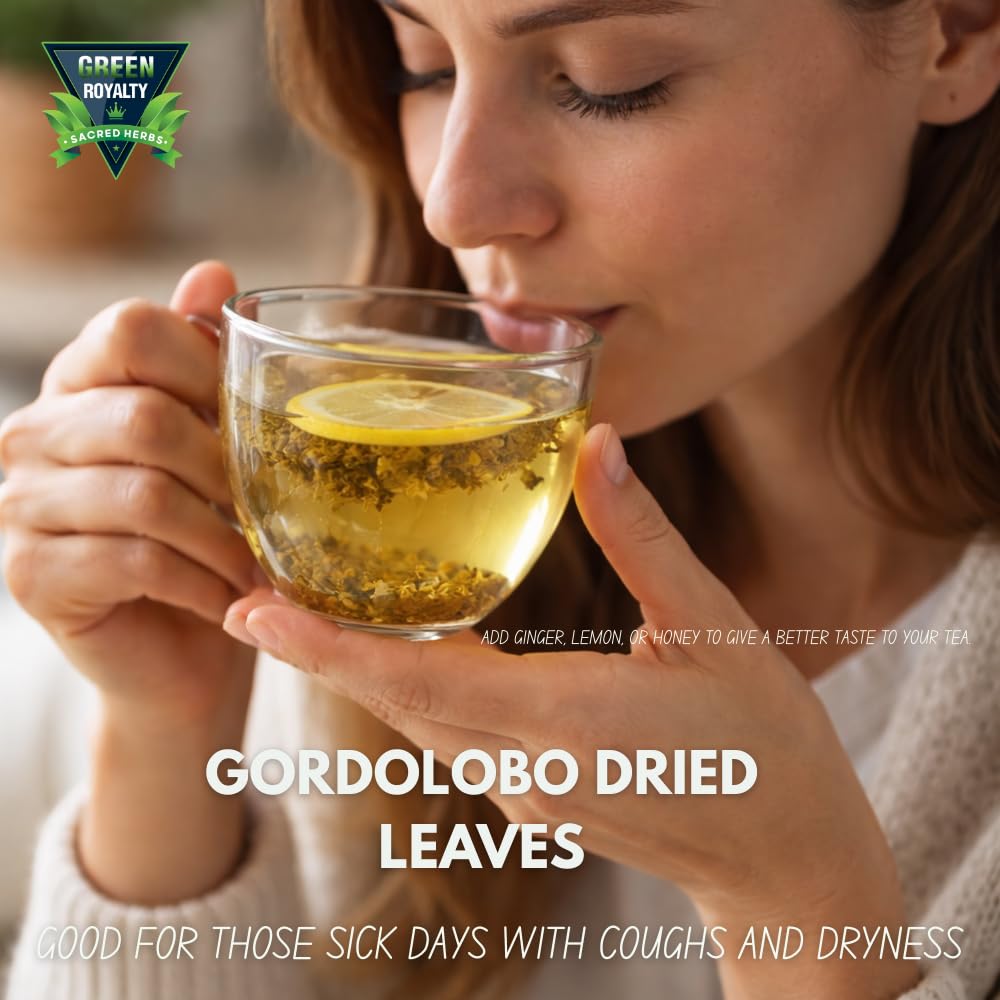 Green Royalty Gordolobo Mullein Loose Tea 4oz (114g) - Natural Infusion Herb - Gnaphalium spp. - Caffeine-Free Herbal Tea - Made in Mexico