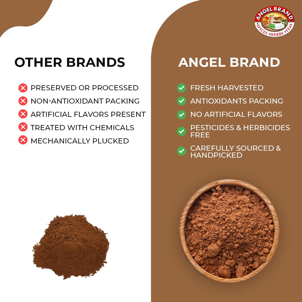 Angel Brand Cassia Cinnamon Powder - Premium Ground Cinnamon for Baking, Coffee, Smoothies, and More - Sweet and Aromatic Spice in a 14oz Bottle