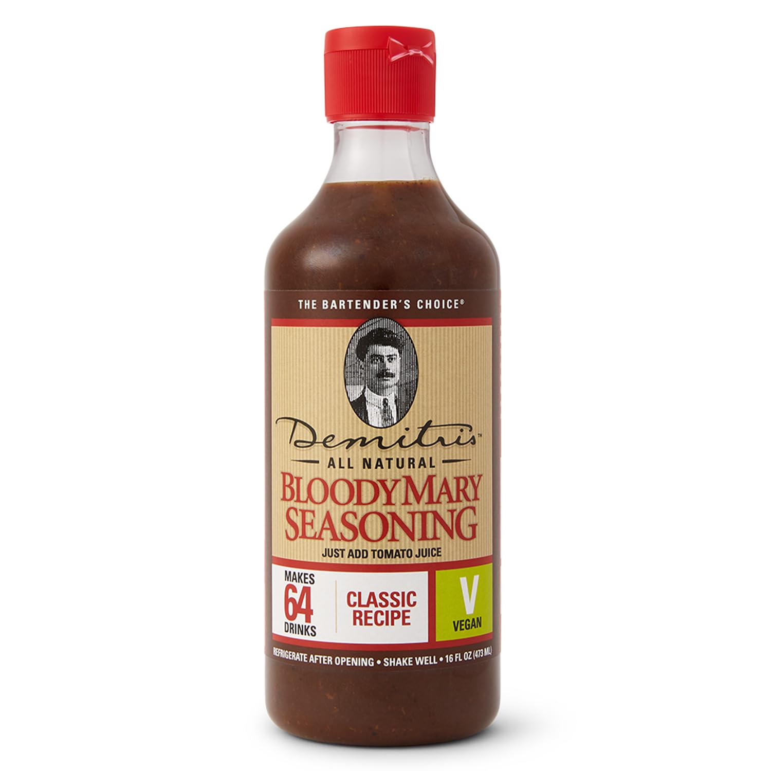 Demitri's Bloody Mary Seasoning Vegan Classic Recipe - Bloody Mary Mix - Concentrated Drink Mixer - 100% Natural, Gluten-Free - Perfect for Home