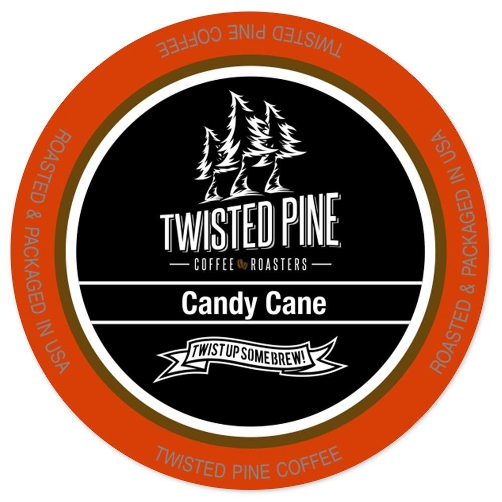 Twisted Pine Coffee Candy Cane, Flavored Coffee, Single-Serve Cups for Keurig K-Cup Brewers, 24 Count