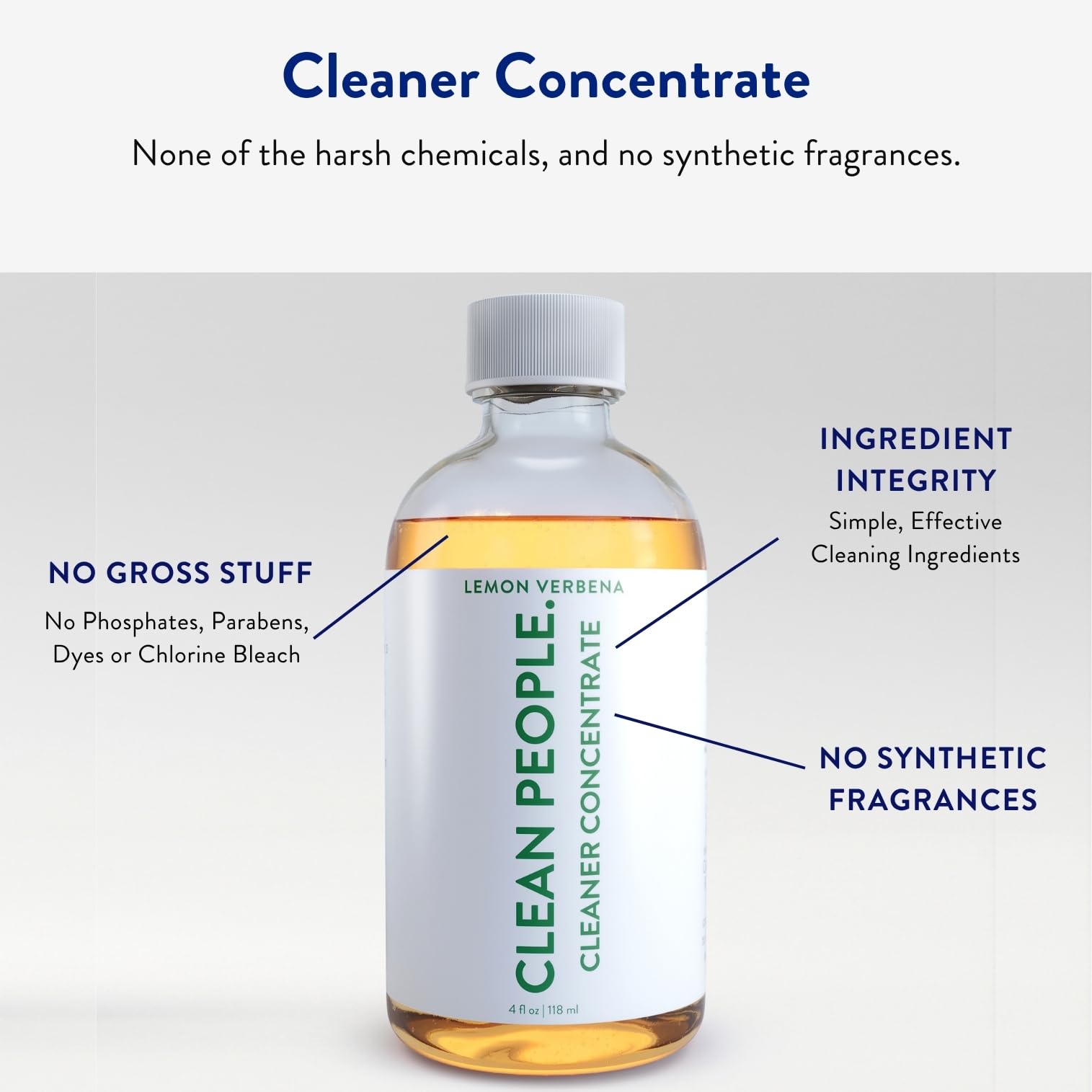 Clean People Cleaner Concentrate - All-Purpose Cleaner for Multi-Purpose Cleaning, Bathrooms, Floors, Concentrated, Recyclable Packaging (Lemon