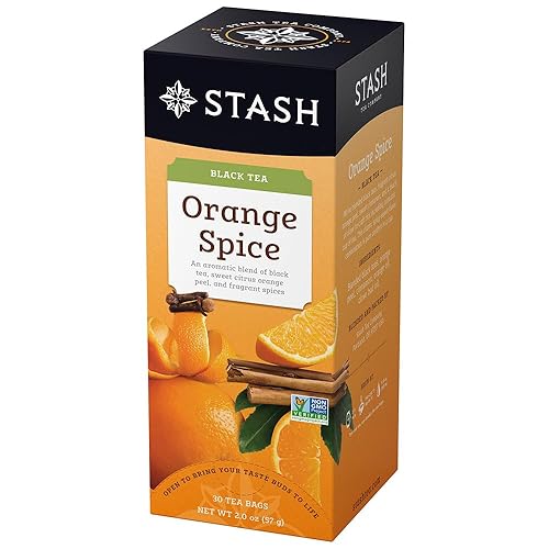 Stash Tea Orange Spice Black Tea, 30 Count