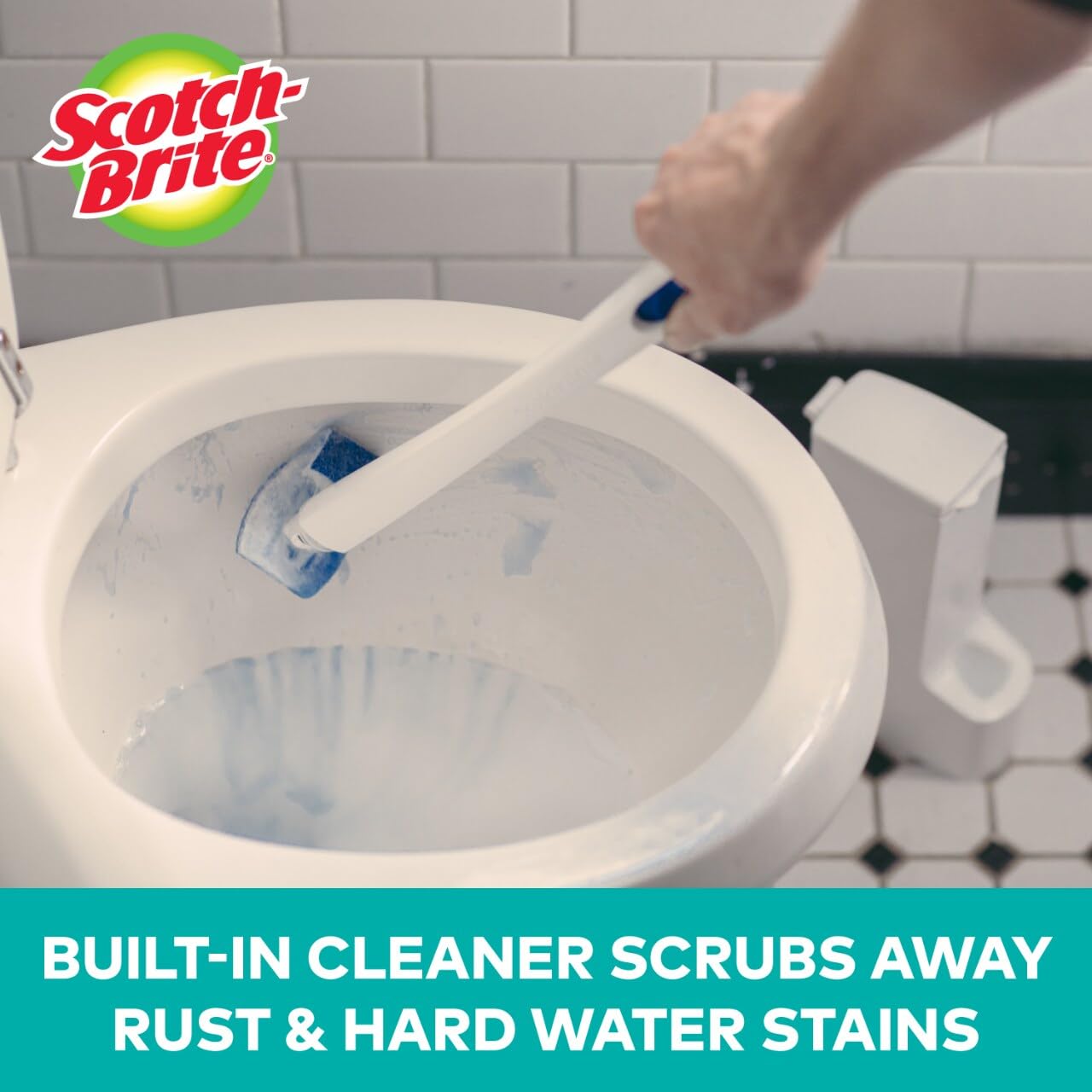 Scotch-Brite Disposable Toilet Scrubber Refills, Removes Rust & Hard Water Stains, 10 Disposable Refills Blue - (4-Pack)
