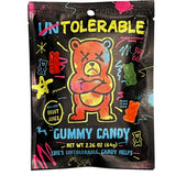 UNTOLERABLE Gummy Bears 12 Flavor Candy Made with Fruit Juice Sweet Fruit Snacks Fun Party Snacks for Kids and Adults,2.3 Oz Bags (Pack of 6)