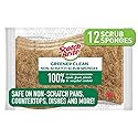 Scotch-Brite Greener Clean Non-Scratch Scrub Sponges, For Washing Dishes and Cleaning Kitchen, 12 Scrub Sponges