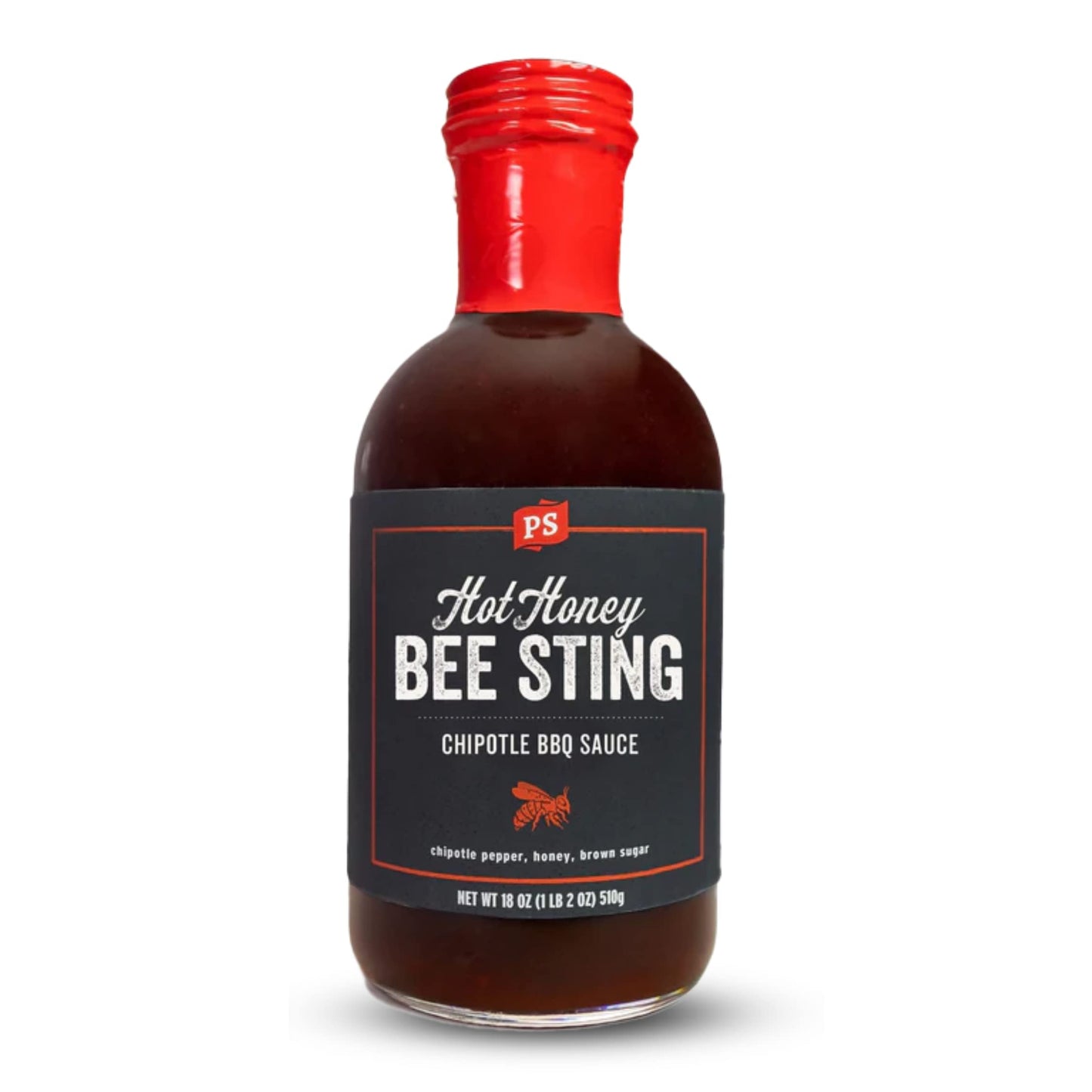 PS Seasoning Hot Honey Bee Sting Chipotle BBQ Sauce - All-Purpose Glaze, Marinade, Baste, and Dip - Sweet and Spicy Grilling Sauce for Chicken Wings
