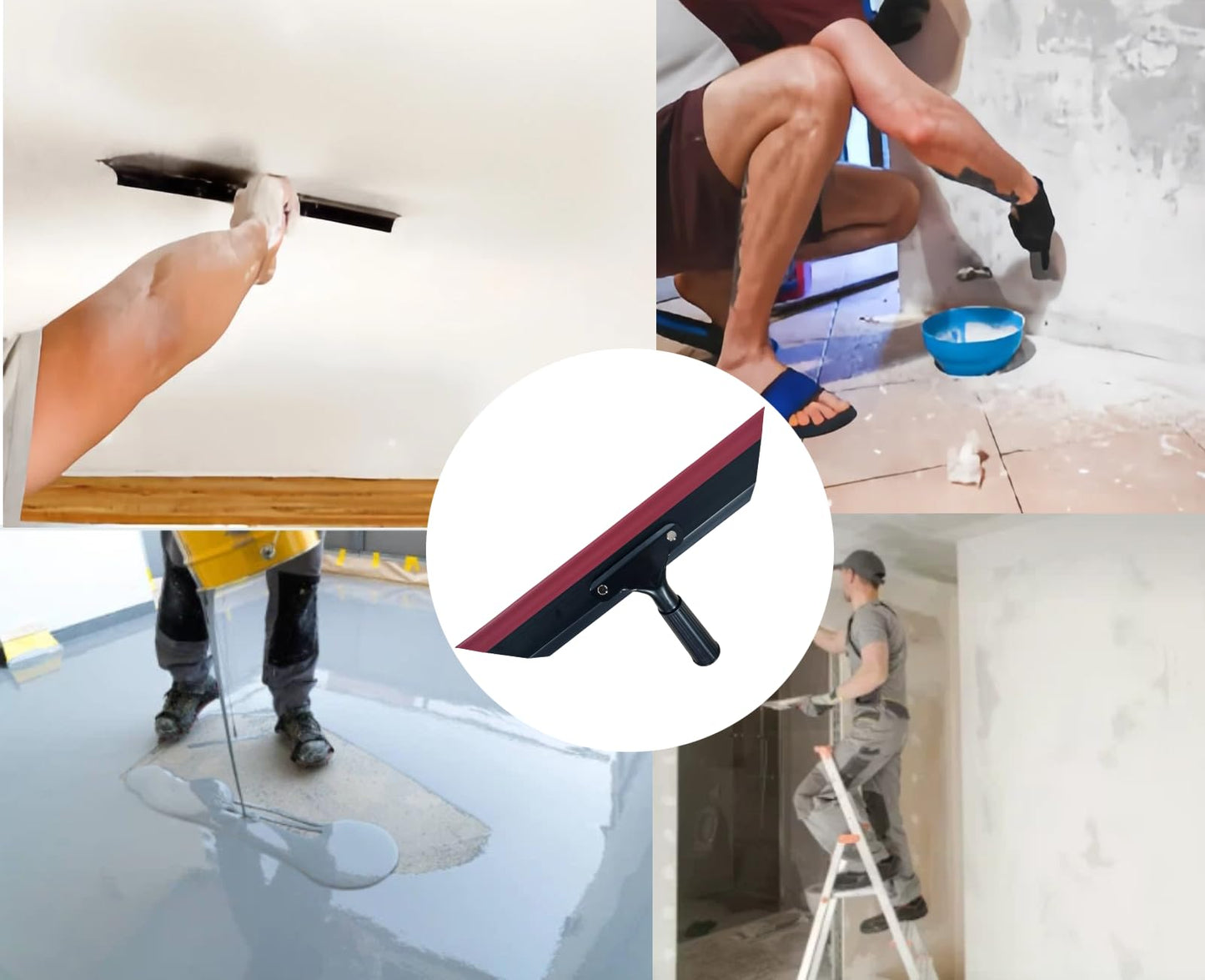 14in Magic Squeegee Trowel, Epoxy Spreader Trowel with Flexible Blade, Smoothing Tool for Knockdown, Drywall, Concrete, Epoxy Surfaces, Make