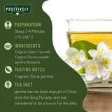 Organic Positively Tea Company, Jasmine Green Tea, Loose Leaf, 16 Ounce
