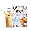JAVA HOUSE French Vanilla Latte Cold Brew Coffee Pods, (12 Count) Peel and Pour Pods Hot or Iced