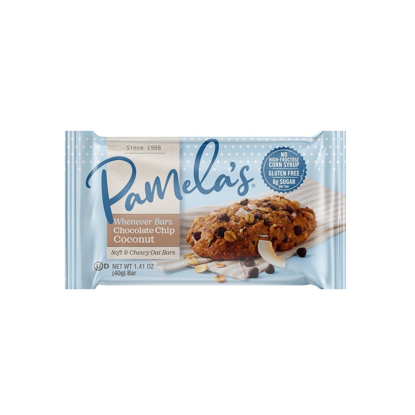 Pamela's Products Whenever Bars Gluten Free Oat Chocolate Chip Coconut - 5 Bars - 2 pc
