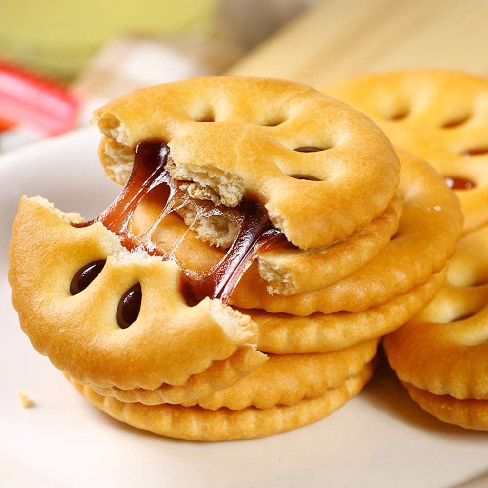 Jiashili Guole Fruit Jam Sandwich Cookies 680g FCL Tea Cakes Casual Dessert Snacks?????????????680g???????????? (Pineapple flavor/???)