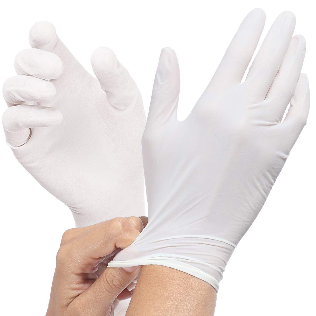 100 pcs Nitrile G10ve, Disposable Powder Free Nitrile G10ves, Home/Food Service and More, M Size