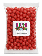 Cherry Sours Candy - 1 lb Bulk Bag of Fresh Gourmet Tart Chewy Sweet and Sour Red Treats