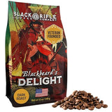 Black Rifle Coffee Company Blackbeard's Delight, 12oz Bag, Whole Bean Dark Roast - Roasted Blend Made from Arabica Beans - Colombian & Brazilian Beans