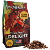 Black Rifle Coffee Company Blackbeard's Delight, 12oz Bag, Whole Bean Dark Roast - Roasted Blend Made from Arabica Beans - Colombian & Brazilian Beans