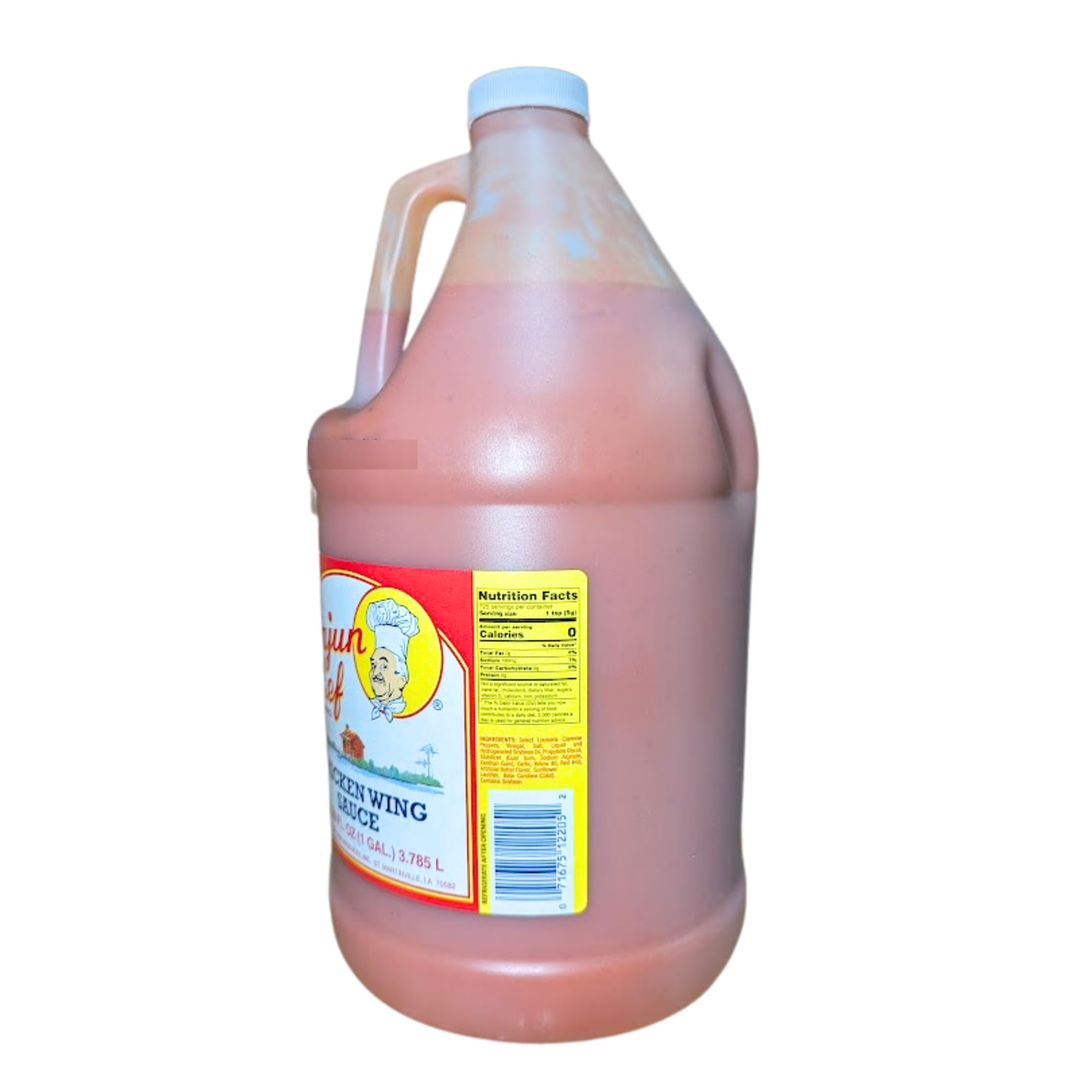 Cajun Chef Louisiana Chicken Wing Sauce 1 Gallon (Pack of 1) - Authentic Cajun Flavor for Your Chicken Wings - Smooth Taste for Authentic Cajun Flavor